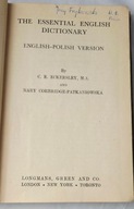 The Essential English Dictionary: English–Polish 1951 r.