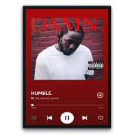 Plakat z ramą 30x40cm Humble – Kendrick Lamar hiphop muzyka rap | Prezent