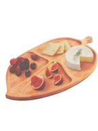 DESKA TACA DO SERWOWANIA Z PRZEGRÓDKAMI BAMBUS LIŚĆ