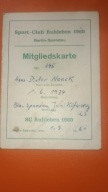 karta członkowska Sport-Club Ruhleben 1960 z Berlina-Spandau