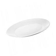 TALERZ OBIADOWY PŁYTKI BIAŁY SZKŁO HARTOWANE 25CM