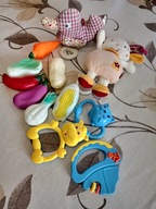 POZYTYWKI DO ŁÓŻECZKA I GRZECHOTKI, GUMOWE PISZCZĄCE WARZYWA