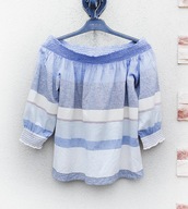 F&F**Cudna Bluzka Hiszpanka Oversize**Metalic Cotton**40/L