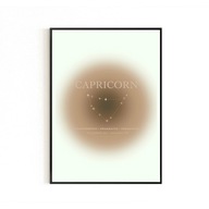 PLAKAT, ZNAKI ZODIAKU, KOZIOROŻEC, AURA POSTER, PLAKATY NA ŚCIANĘ, 30x40
