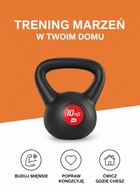 Kettlebelle winylowy Hop-Sport 10 kg czarny hantel