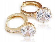 NA JUTRO Kolczyki pozłacane z krysz. Swarovski odcień złoty naturalny