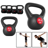 KETTLEBELL DO ĆWICZEŃ CROSS TRAINING W DOMU SIŁOWNI HOP-SPORT 10 KG CZARNY