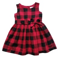 THE CHILDREN PLACE sukienka czerwona krata świąteczna 104 cm