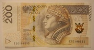 200 ZŁ ZŁOTYCH 2021 ZYGMUNT I STARY - CIEKAWY NUMER i SERIA - ES0188555