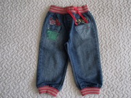 Next spodnie 3/4 dzins i kwiatki roz 116