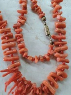 Naszyjnik korale naturalny koral czerwony łososiowy 55 cm