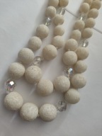 Oryginalny naszyjnik korale jablonex szkło i kryształ!