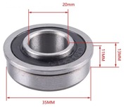 Łożysko taczki F62022-2RS5 z kołnierzem