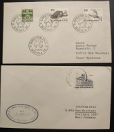 !! PTAKI - DANIA 1976 - 2 KOPERTY - STAN BDB !