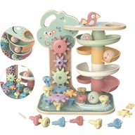 Kulodrom Drzewko Aktywności Montessori Układanka Nawlekanka Woopie Green