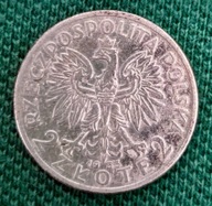 Srebrna moneta głową kobiety 2 zł 1933 rok
