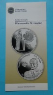 Folder 20 zł 2023, WARSZAWSKIE TERMOPILE,stan I-