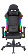 FOTEL GAMINGOWY czarny pilot i LED RGB oświetlenie MAXIUMUS