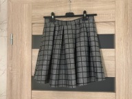 Jak nowa spódniczka lekkie masełko krateczka popiel M!