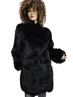 FUTRO z naturalnych czarnych lisów 36/38