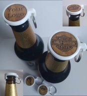 Korek, kapsel, zatyczka do butelki. Wzór lub Twoje logo. Ochrona butelki.