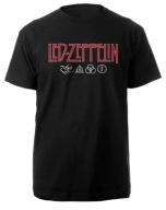 Led Zeppelin t-shirt unisex czarna bawełna (dł.-71 cm, szer.-53 cm)