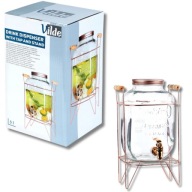 DZBANEK VILDE SZKLANY 5,5 L BEZBARWNY ZŁOTY INDUSTRIALNY VINTAGE