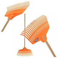 GRABIE DO LIŚCI TRAWY Z KIJEM Z DREWNA BUKOWEGO 21 ZĘBÓW 39X168 CM