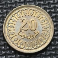 *TUNEZJA [0404]*20 milimów 1960 (Dinar tunezyjski) Republika Tunezyjska
