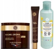 Yves Rocher 1 x Riche Creme : Dzień/Noc 75ml + Oczy + GRATIS Mleczko-Tonik
