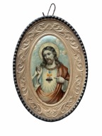 Obrazek religijny NSPJ, Komitet Budowy Kościoła w Kotuniu, lata 40 XX w.