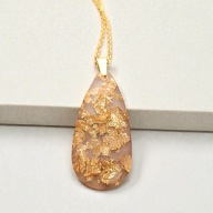 Naszyjnik z żywicy epoksydowej dzień kobiet biżuteria handmade prezent