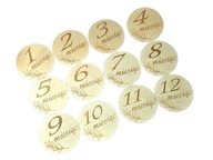 Tabliczki do zdjęć z miesiącami Grawer + Gratis tabliczka z imieniem