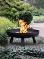 Palenisko Ogrodowe 60cm XXL Stalowe Czarne Grill Kociołek