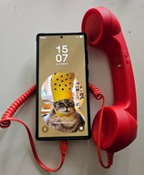 Słuchawka telefon smartwon retro PRL USB-C Czerwona