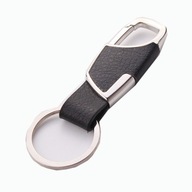 SKÓRZANY BRELOK BRELOCZEK DO KLUCZY AUTA CHROM