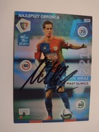 Karta panini autograf Piast Gliwice sezon 15/16 Mraz Najlepszy Obrońca