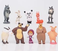 Figurki Masza i niedźwiedź 10 sztuk