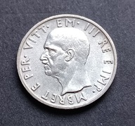 ALBANIA 5 LEK 1939 SREBRO RZADSZA