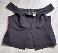 Plus size Nowa elegancka czarna bluzka 54