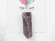 wisiorek AMETYST kamień minerał vintage boho MN87