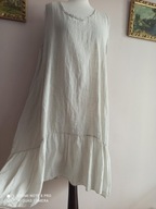 WŁOSKA LEKKA swobodna SUKIENKA z falbaną 38/40/42