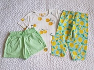 Cool Club bluzka i legginsy w cytrynki nowe spodenki roz 128