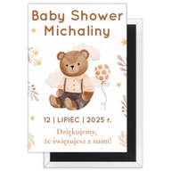 MAGNES z tekstem PAMIĄTKA na BABY SHOWER PREZENT narodziny dziecka UPOMINEK