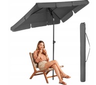 PARASOL OGRODOWY PROSTOKĄTNY BALKONOWY TARASOWY POCHYLNY 125X200CM LUVERNO