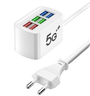 Ładowarka USB 6 portów 6w1 stacja ładująca HUB sieciowa z przewodem 1m