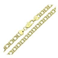 86687 Łańcuszek stal chirurgiczna 316L pozłacany 14k ozdobny 45CM 5,3MM