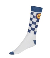 LIDL sportowe SKARPETKI białe szachownica bawełniane Logo fan Lidla 43-46