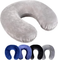 Poduszka rogal podróżna ortopedyczna na szyję memory NIEBIESKA