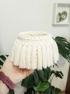 MAMAJASTUDIO BOHO Kosz,koszyk z frędzlami, duży kosz 20 x15cm.